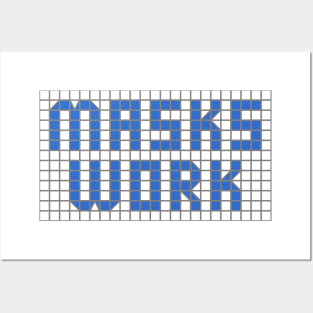 Science: Masks work (letters in blue tile letters) Posters and Art